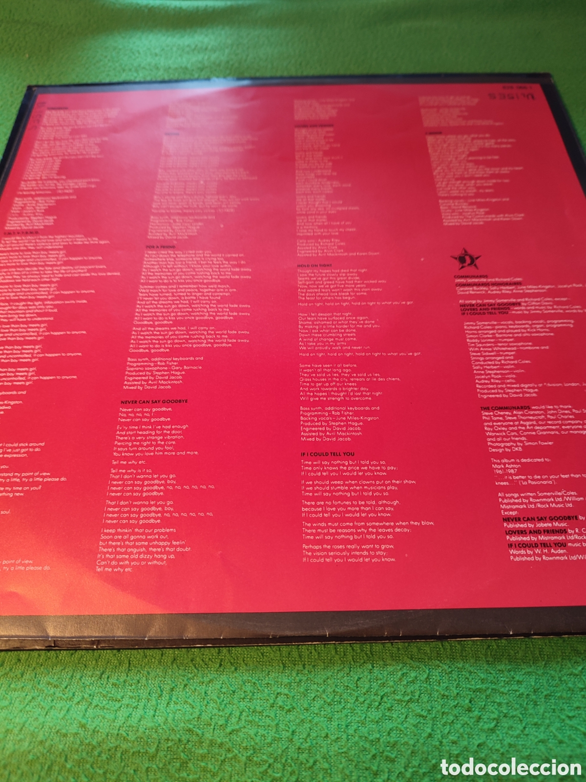 Discos de vinilo: The Communards - Red Vinilo Lp - Foto 3