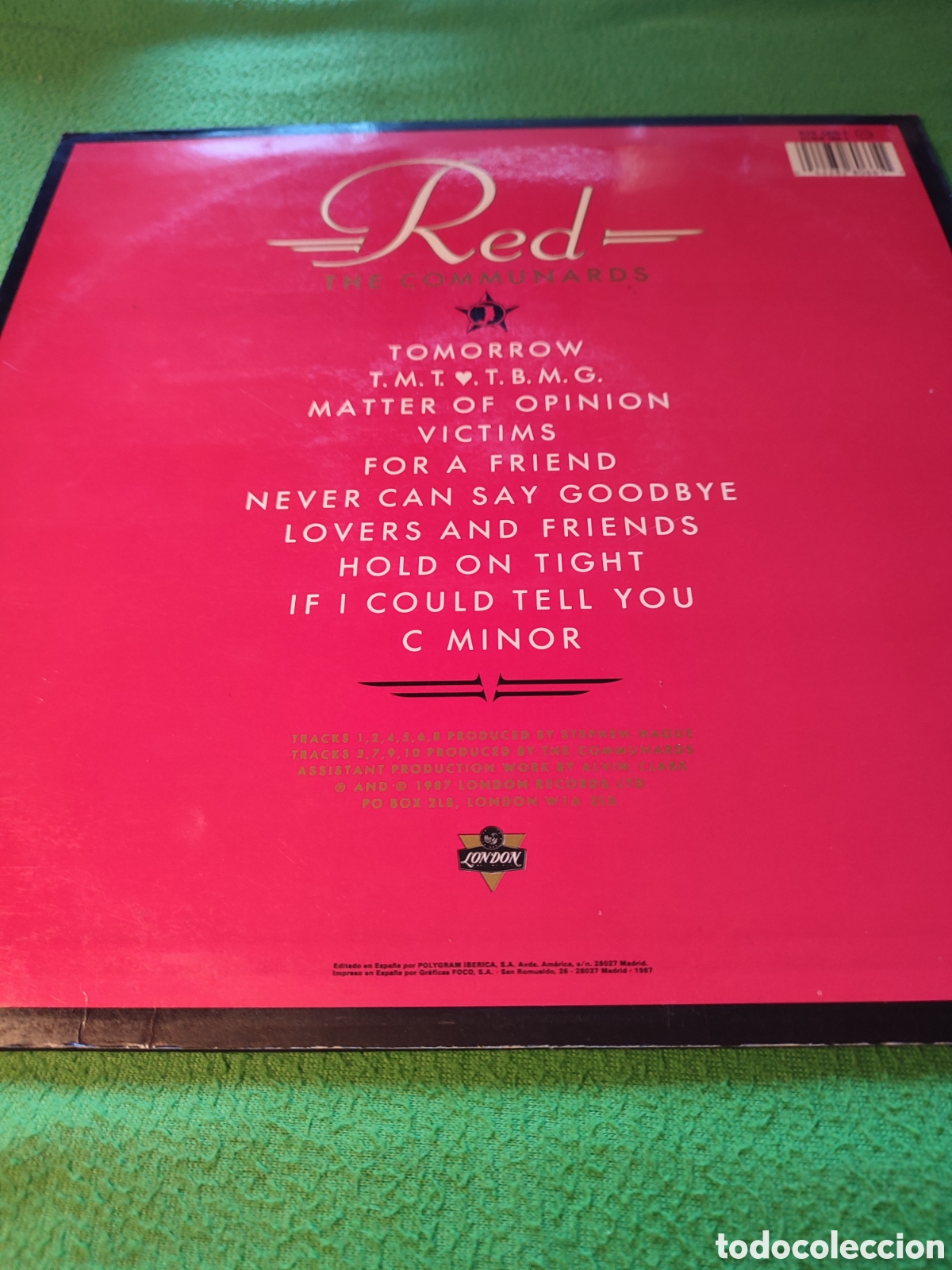 Discos de vinilo: The Communards - Red Vinilo Lp - Foto 5