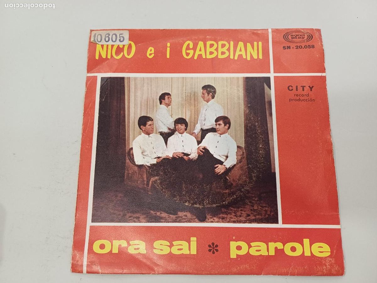 Discos de vinilo: NICO E I GABBIANI/ORAL SAI/SINGLE. - Foto 1