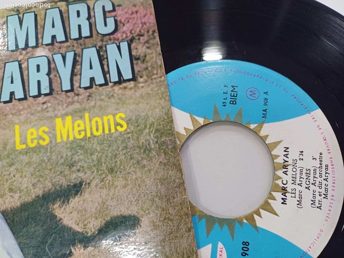 Discos de vinilo: MARC ARYAN/LES MELONS/SINGLE. - Foto 2