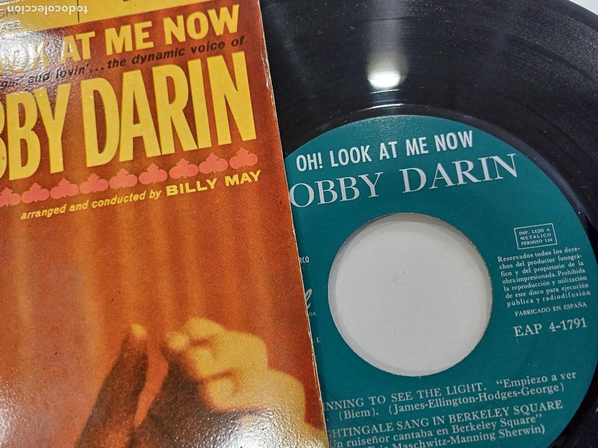 Discos de vinilo: BOBBY DARIN/OH! LOOK AT ME NOW/SINGLE. - Foto 2