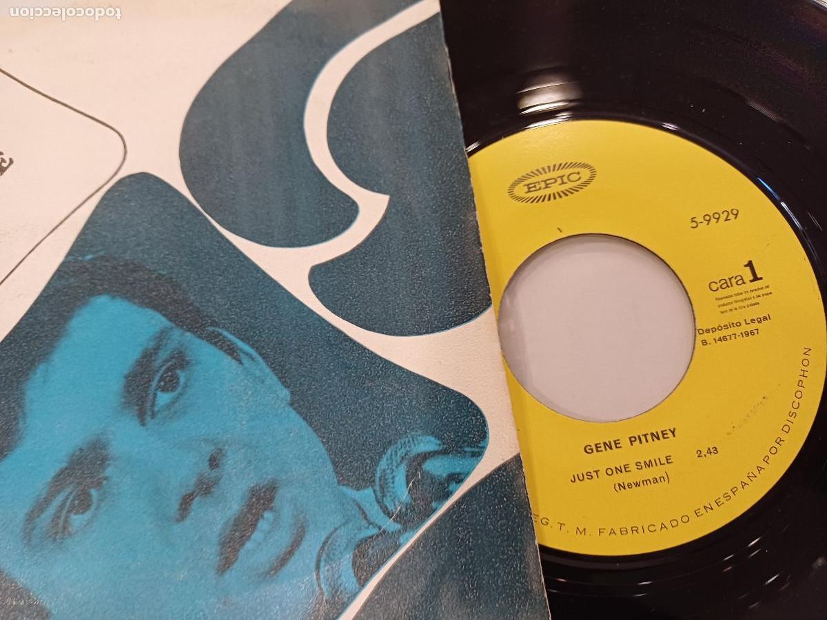 Discos de vinilo: GENE PITNEY/JUST ONE SMILE/SINGLE. - Foto 2