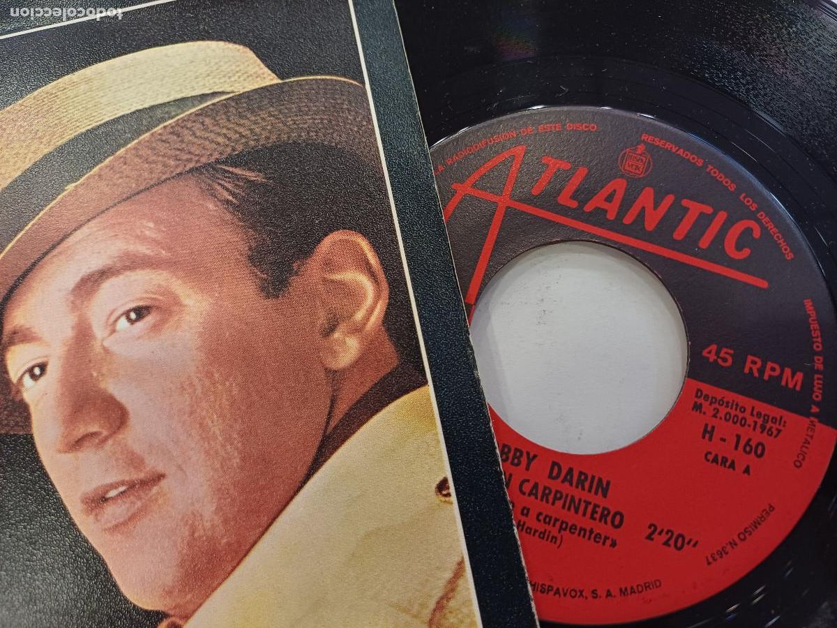 Discos de vinilo: BOBBY DARIN/SI YO FUERA UN CARPINTERO/SINGLE. - Foto 2