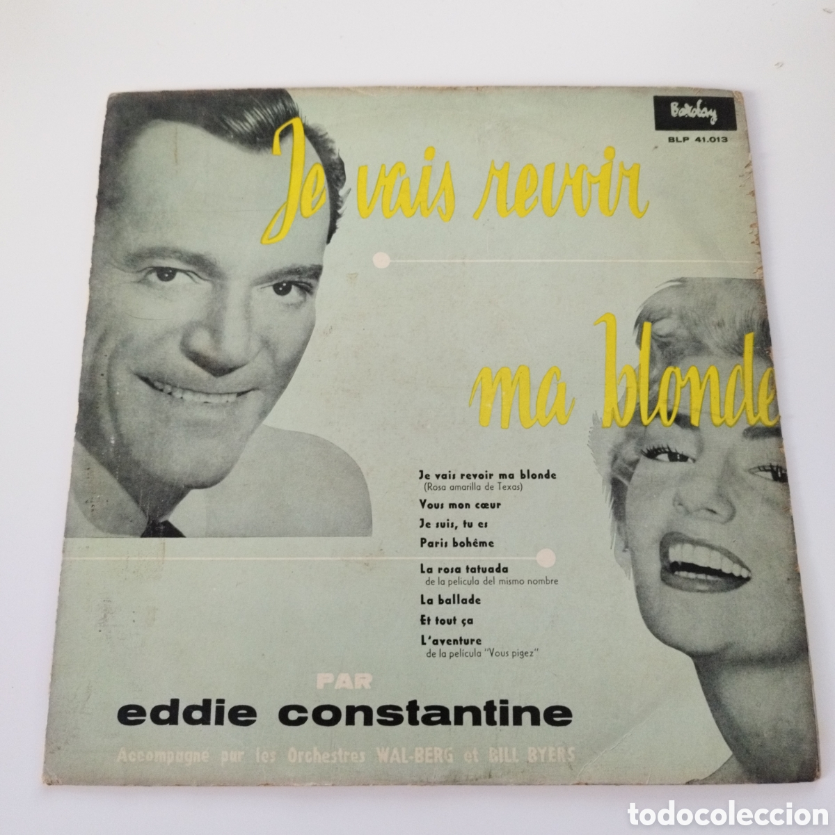 Discos de vinilo: VINILO LP 10&rdquo; / JE VAIS REVOIR MA BLONDE / EDDIE CONSTANTINE