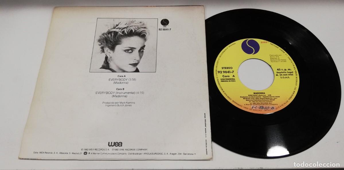 Discos de vinilo: MOST-Madonna - Everybody (7&rdquo;, Single, Promo) - Foto 2