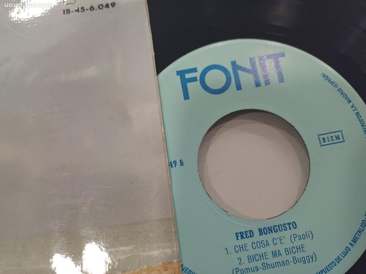 Discos de vinilo: FRED BONGUSTO/ASPETTA DOMANI/SINGLE. - Foto 2