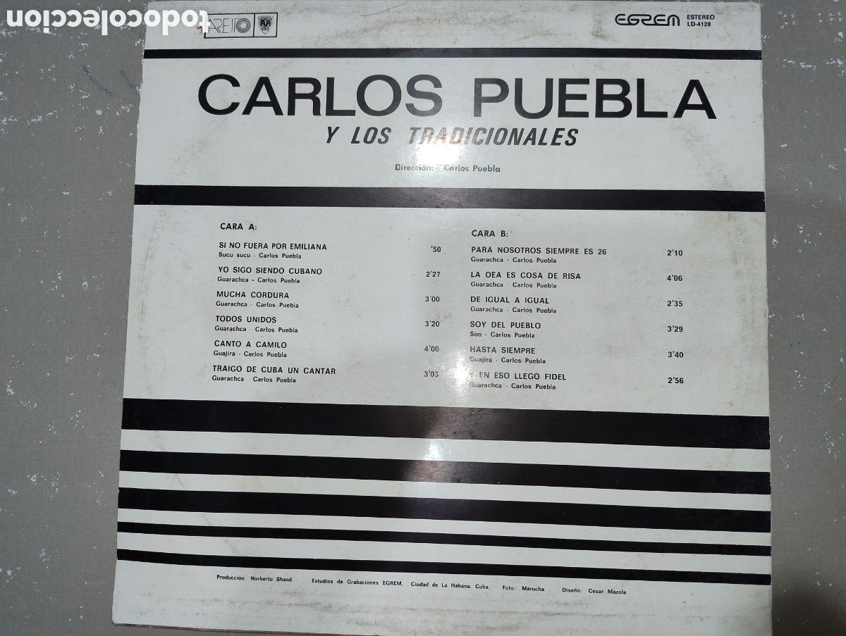 Discos de vinilo: Carlos Puebla y los tradicionales LP - Foto 3