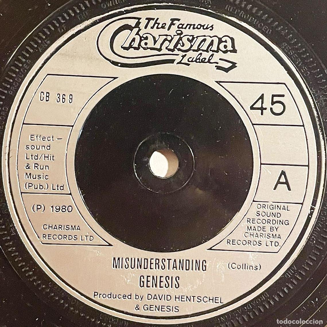 Discos de vinilo: GENESIS / MISUNDERSTANDING / Single 1980 / Charisma UK - Foto 2