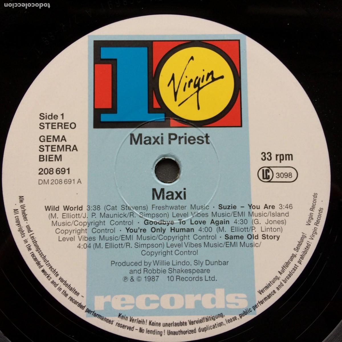 Discos de vinilo: Maxi Priest &lrm;&ndash; Maxi Germany 1987 10 Records - Foto 5