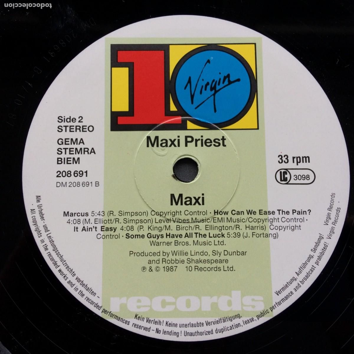 Discos de vinilo: Maxi Priest &lrm;&ndash; Maxi Germany 1987 10 Records - Foto 6
