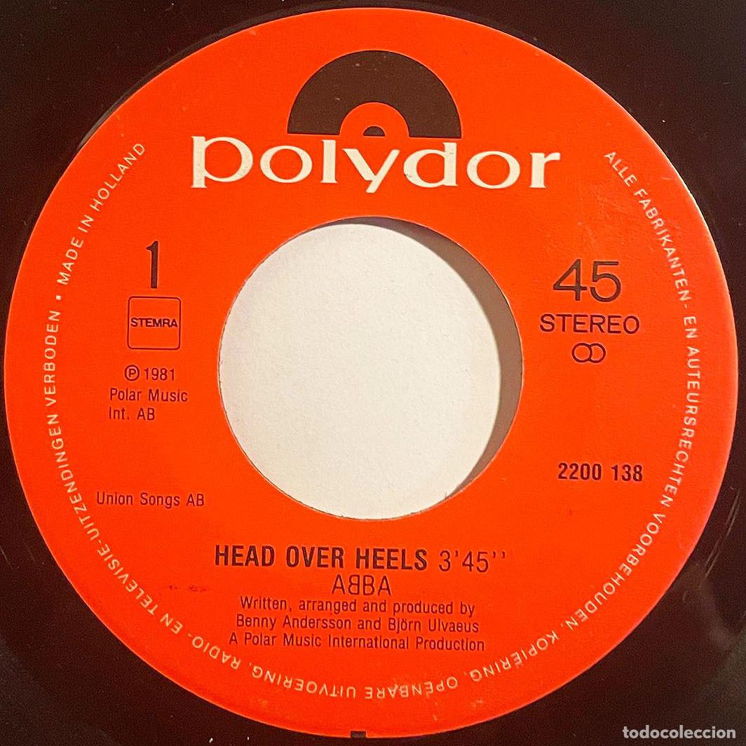 Discos de vinilo: ABBA / HEAD OVER HEELS / Single 1981 / Polydor ND - Foto 2
