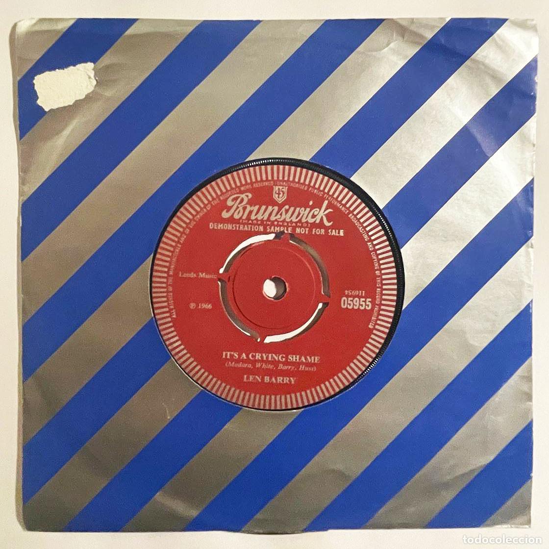 Discos de vinilo: LEN BARRY / SOMEWHERE / Single (PROMO) 1966 / Brunswick US - Foto 2