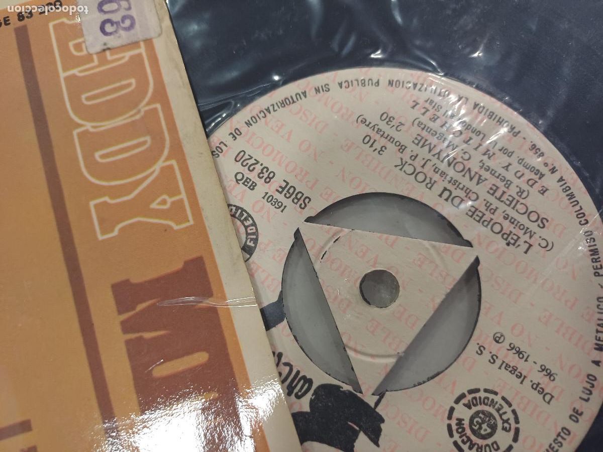Discos de vinilo: EDDY MITCHELL/SEUL/SINGLE PROMOCIONAL. - Foto 3