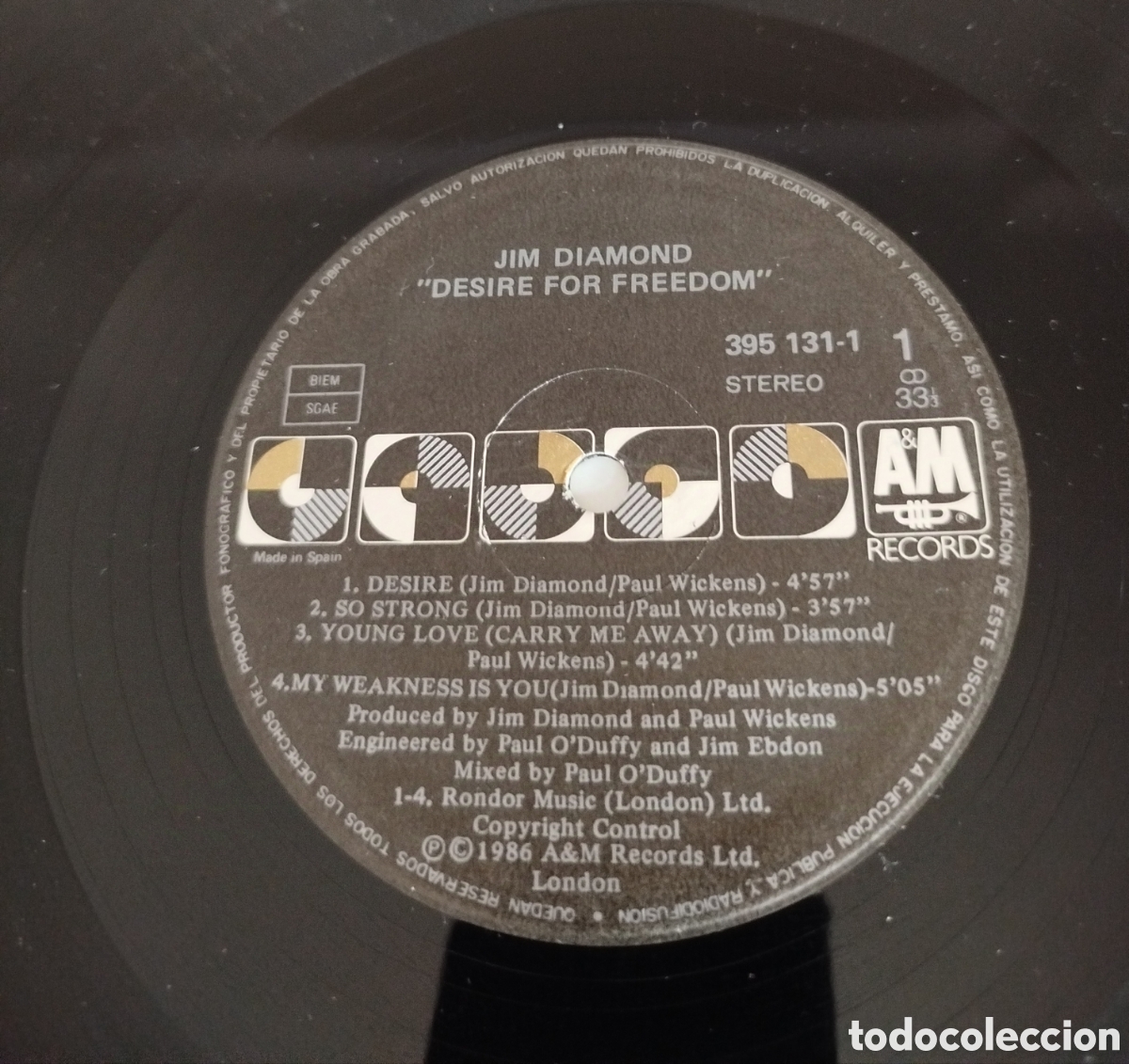 Discos de vinilo: Jim Diamond - desire for freedom - Foto 4