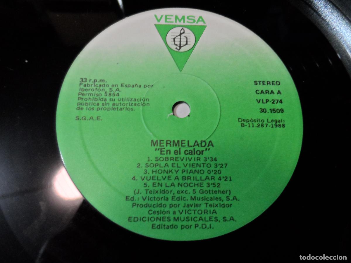 Discos de vinilo: MERMELADA - EN EL CALOR (SPAIN 1988) - Foto 3