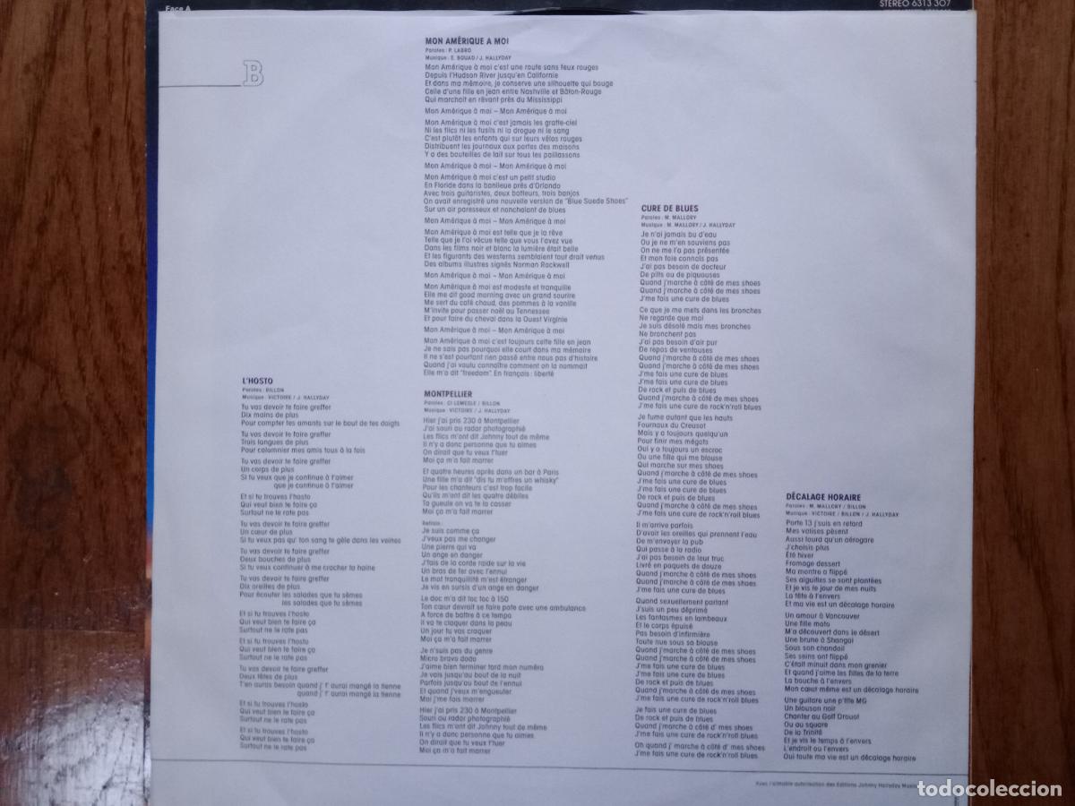 Discos de vinilo: Johnny Hallyday - Quelque part un aigle... - Foto 4