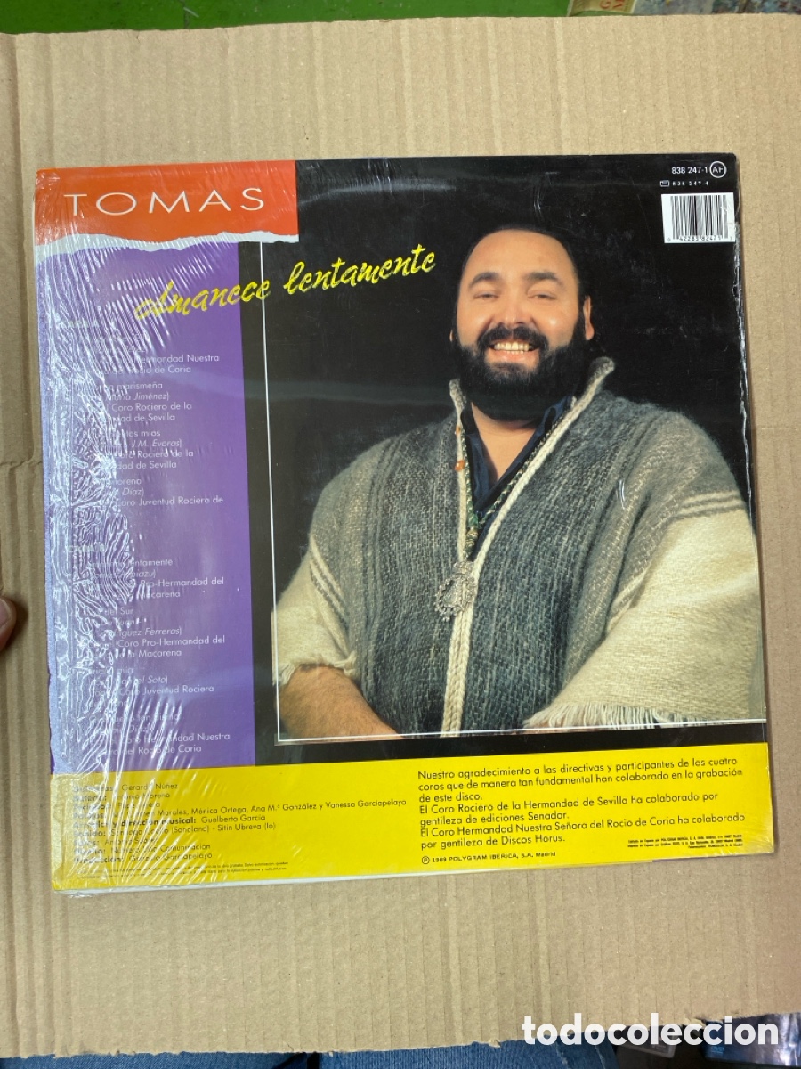 Discos de vinilo: LP TOMAS. AMANECE LENTAMENTE. - Foto 2