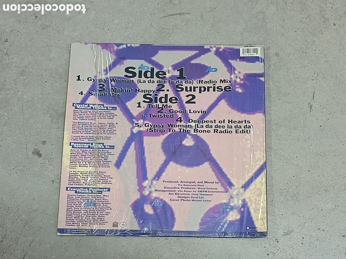 Discos de vinilo: CRYSTAL WATERS - SURPRISE - LP 1991 MERCURY - Foto 2