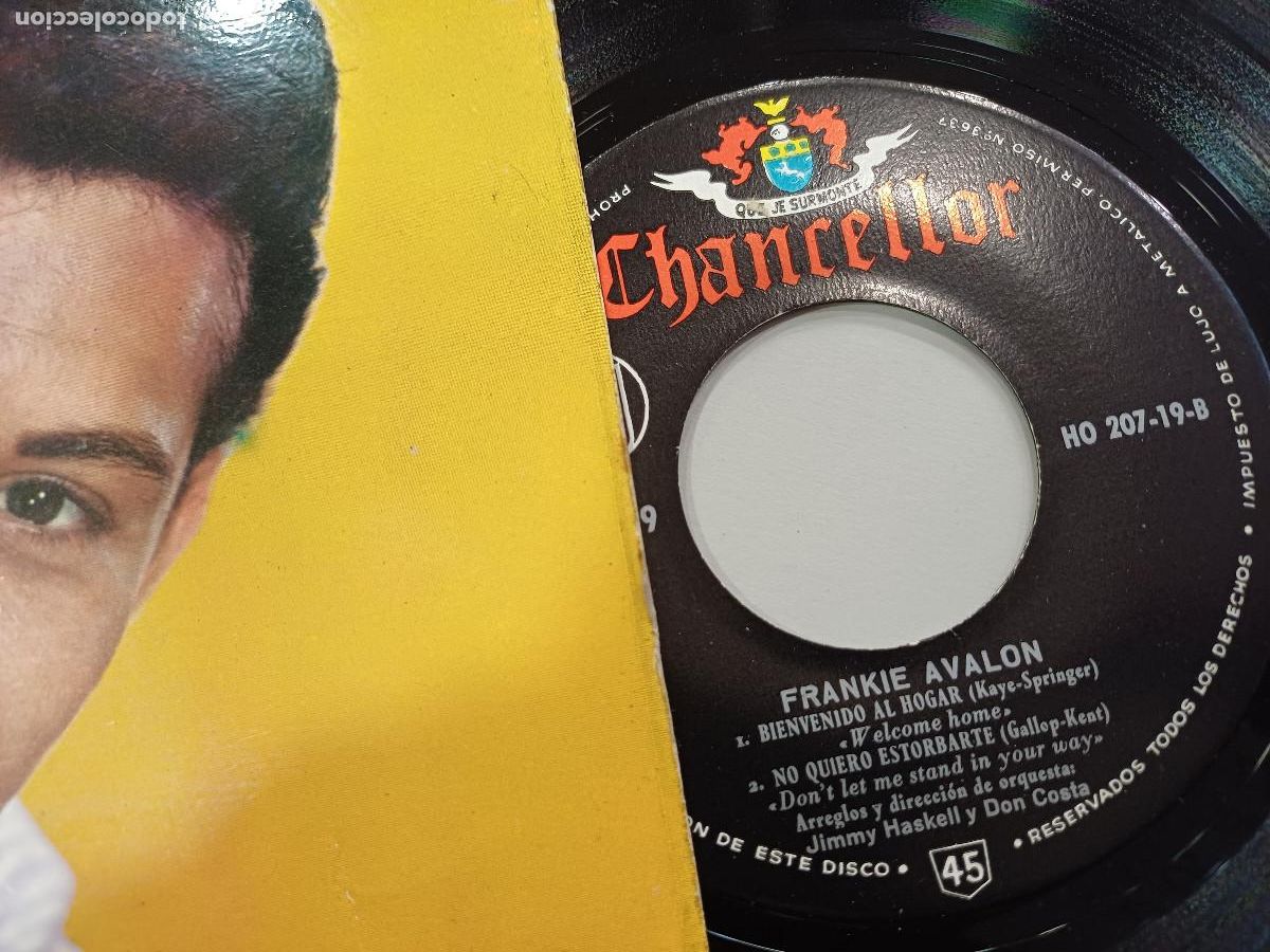 Discos de vinilo: FRANKIE AVALON/UN MILAGRO/SINGLE. - Foto 2