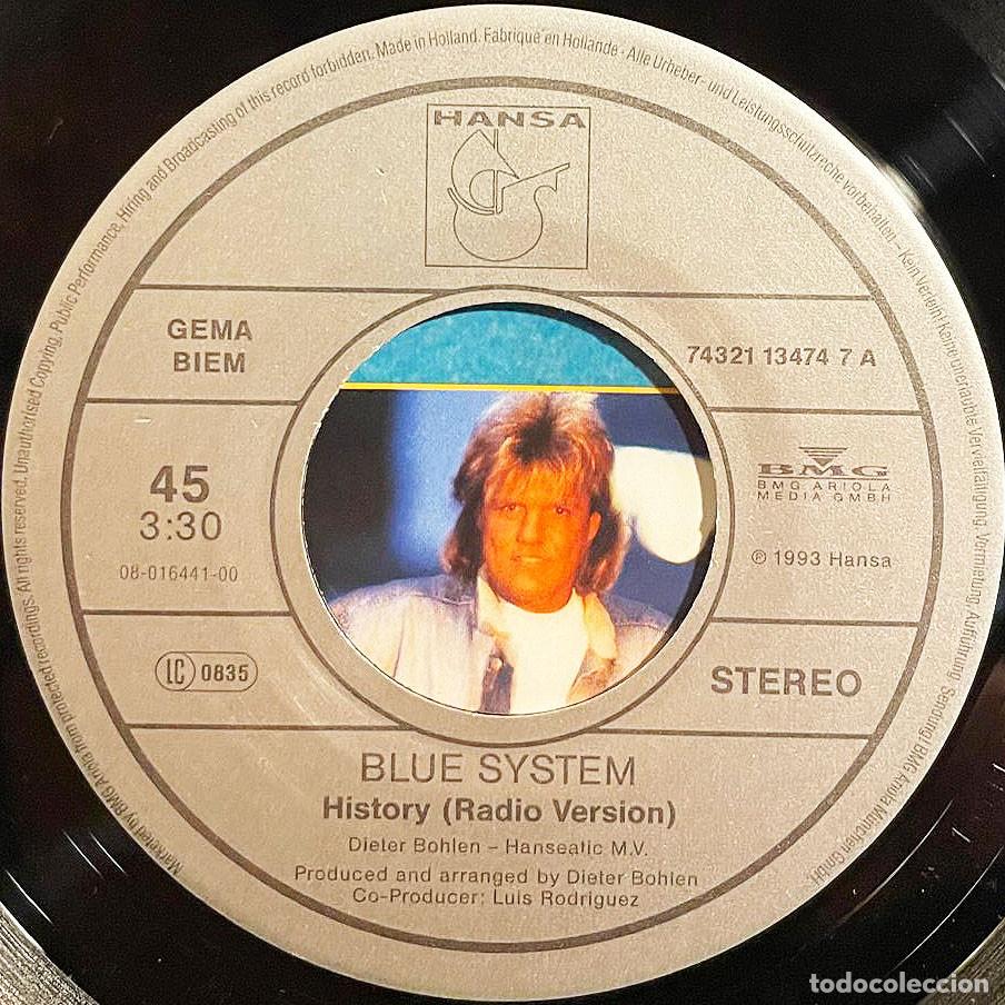 Discos de vinilo: BLUE SYSTEM / HISTORY / Single 1993 / Hansa EU - Foto 3