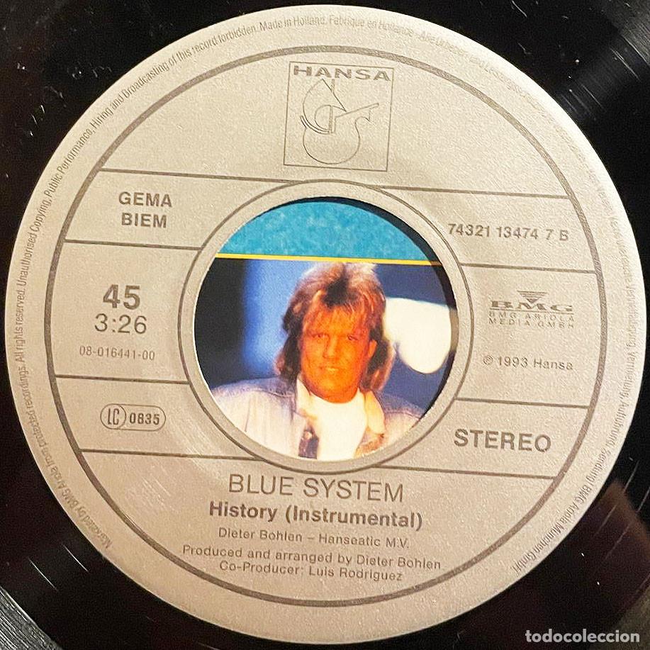 Discos de vinilo: BLUE SYSTEM / HISTORY / Single 1993 / Hansa EU - Foto 4