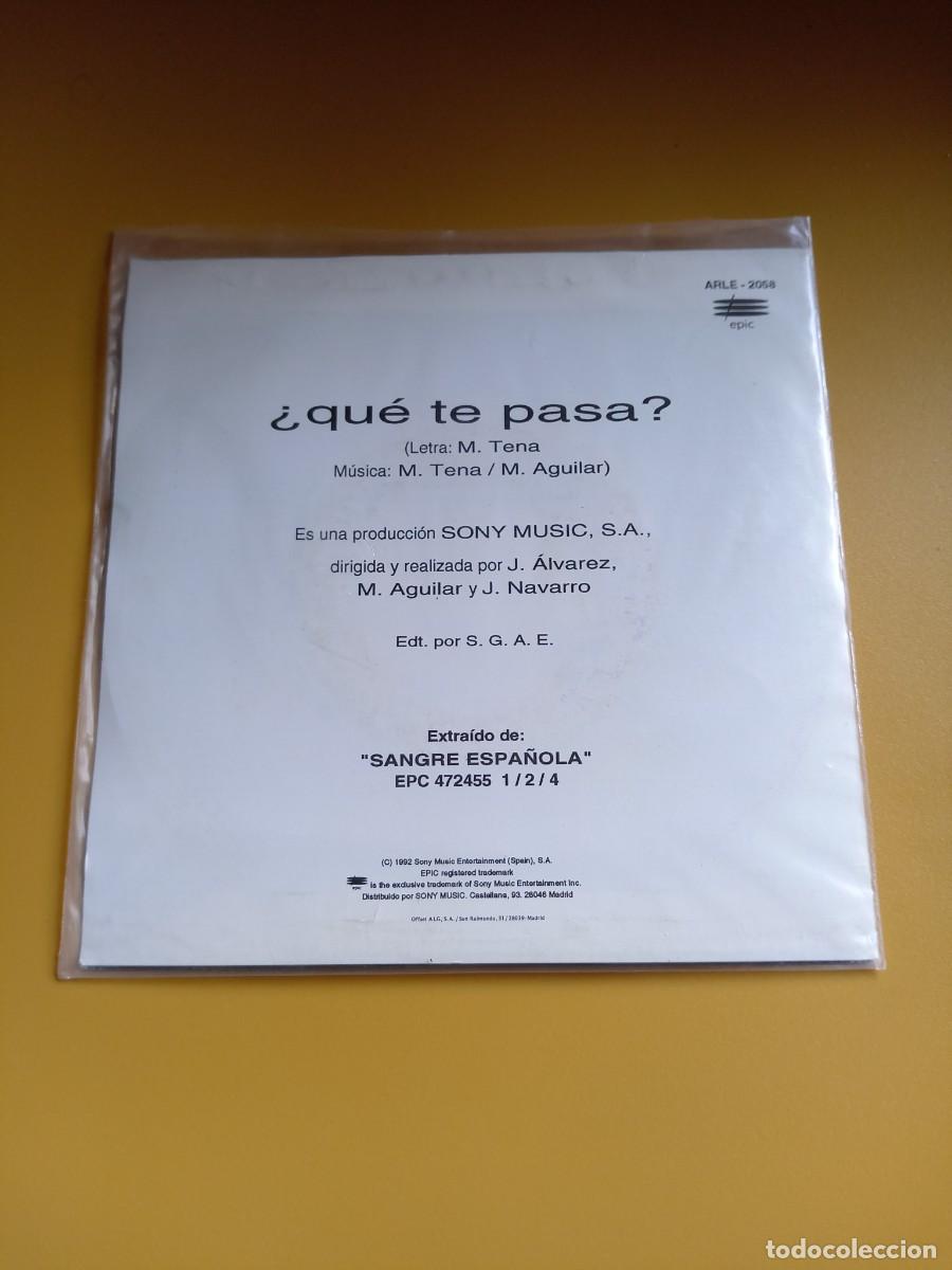 Discos de vinilo: Manolo Tena - &iquest;Qu&eacute; te pasa? 1992 - Foto 2