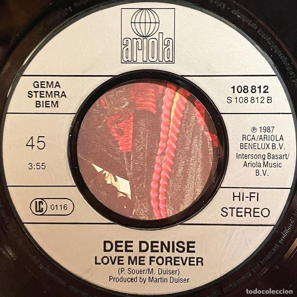 Discos de vinilo: DEE DENISE / ONE THING / Single 1986 / Ariola BENELUX - Foto 3