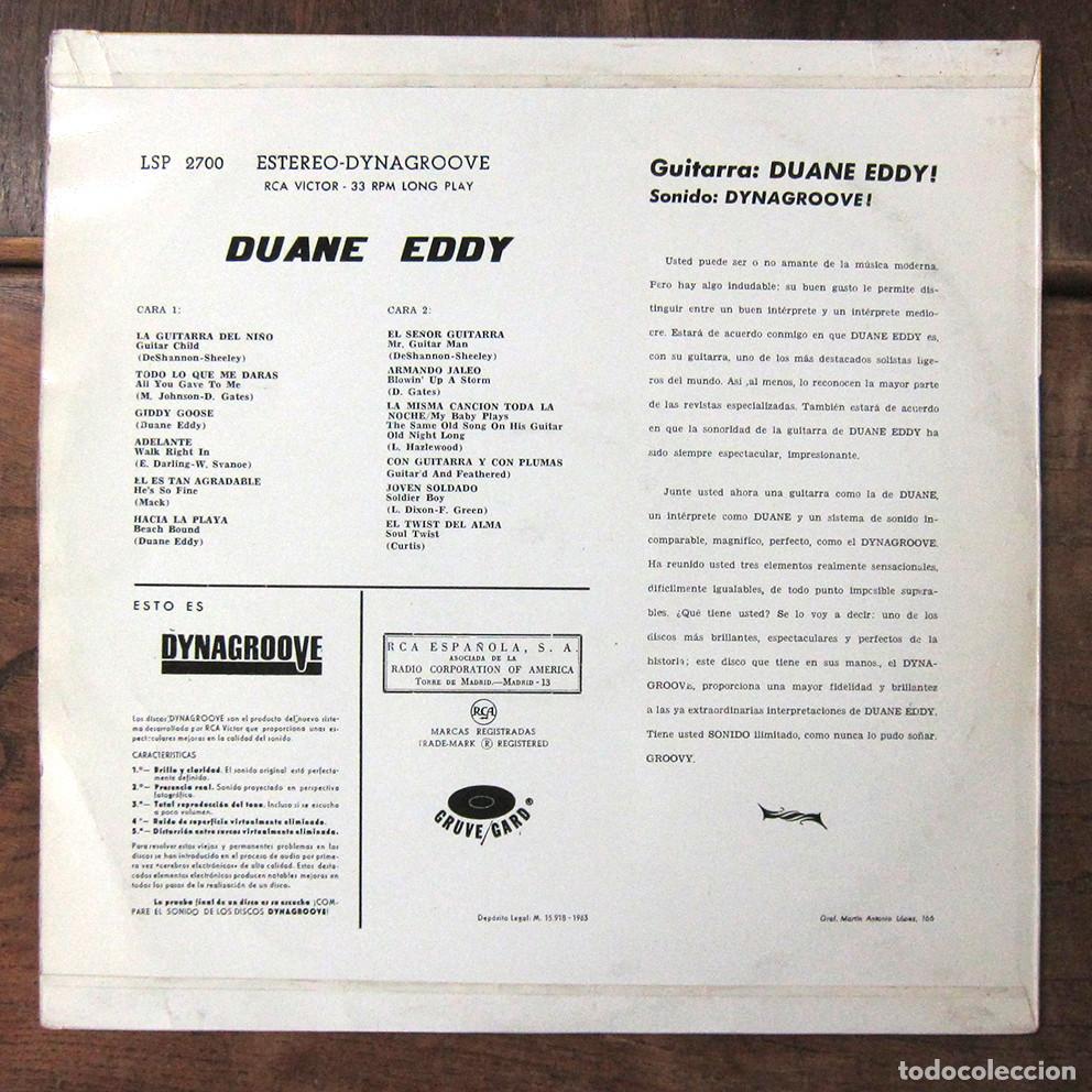 Discos de vinilo: DUANE EDDY - 1963 - RCA, EDICI&Oacute;N ESPA&Ntilde;OLA - Foto 2
