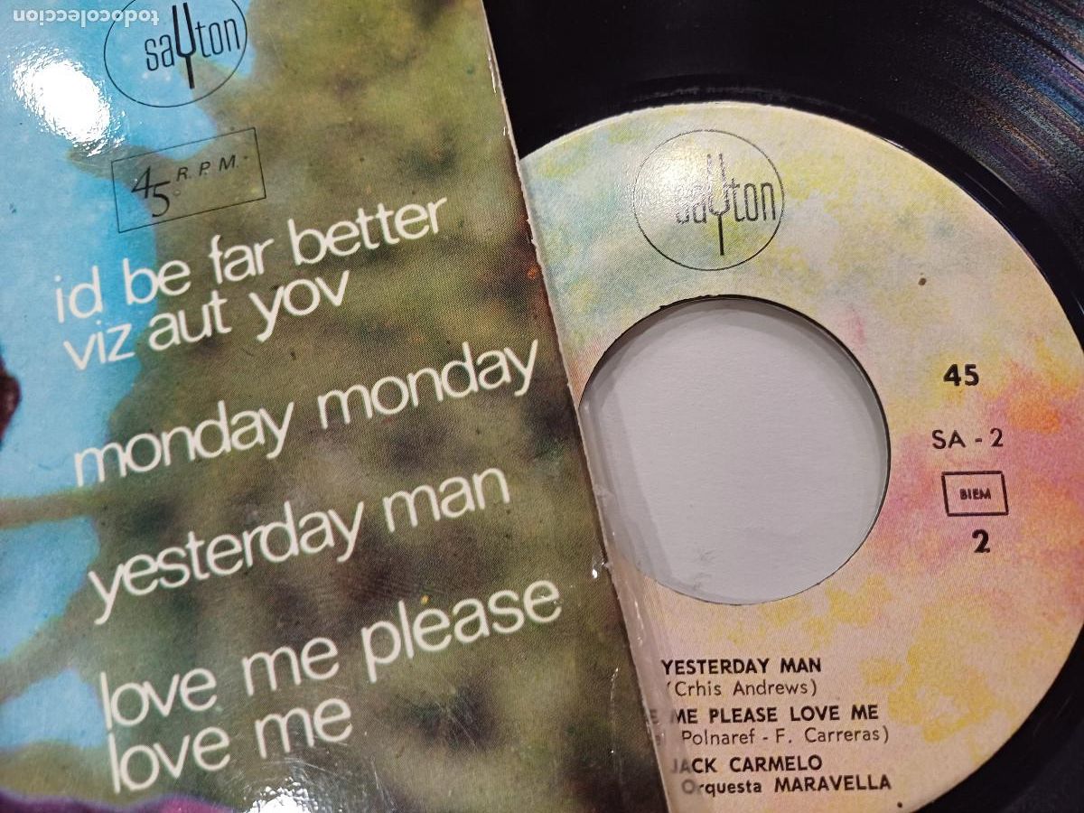 Discos de vinilo: JACK CARMELO/ID BE FAR BETTER/SINGLE. - Foto 2