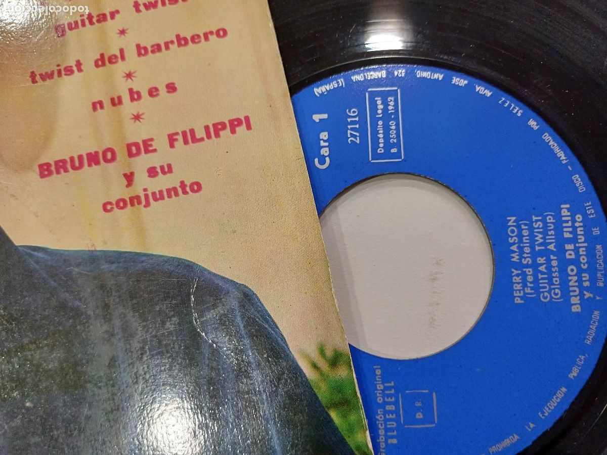 Discos de vinilo: BRUNO DE FILIPI/PERRY MASON/SINGLE. - Foto 2