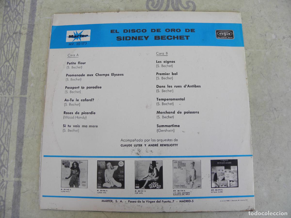 Discos de vinilo: SIDNEY BECHET, EL DISCO DE ORO -LP 1972 - Foto 2