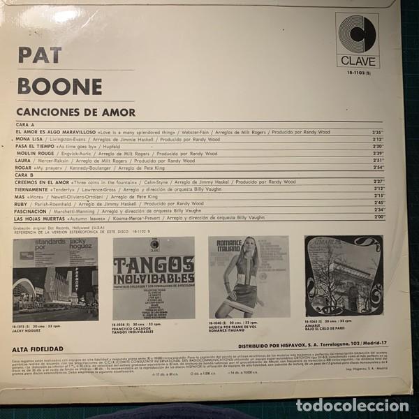 Discos de vinilo: Pat Boone - Canciones de Amor (LP Vinilo) - Foto 3