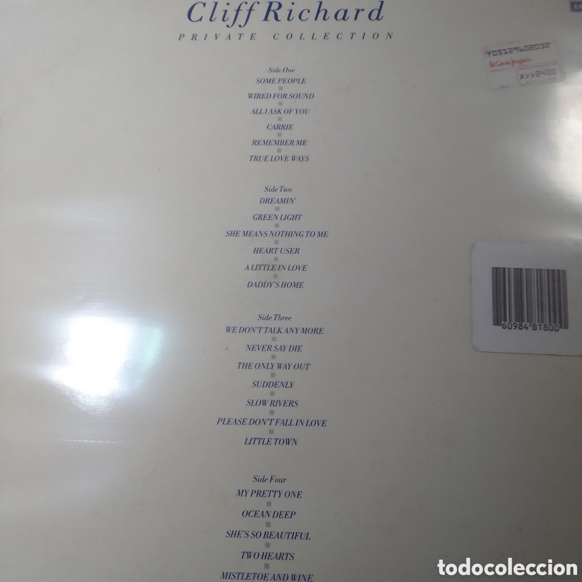 Discos de vinilo: CLIFF RICHARD PRIVATE COLLECTION DOBLE LP - Foto 2