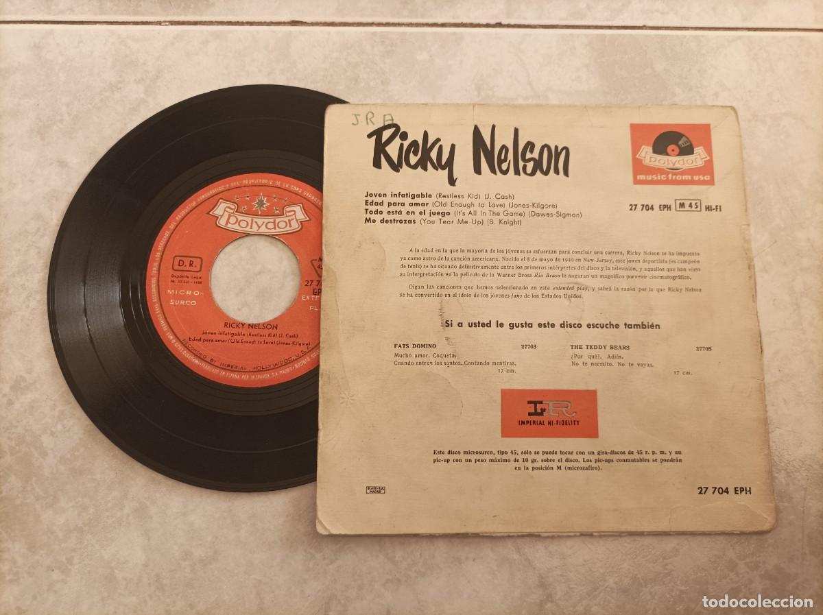 Discos de vinilo: Ricky Nelson ep espa&ntilde;ol - Foto 2