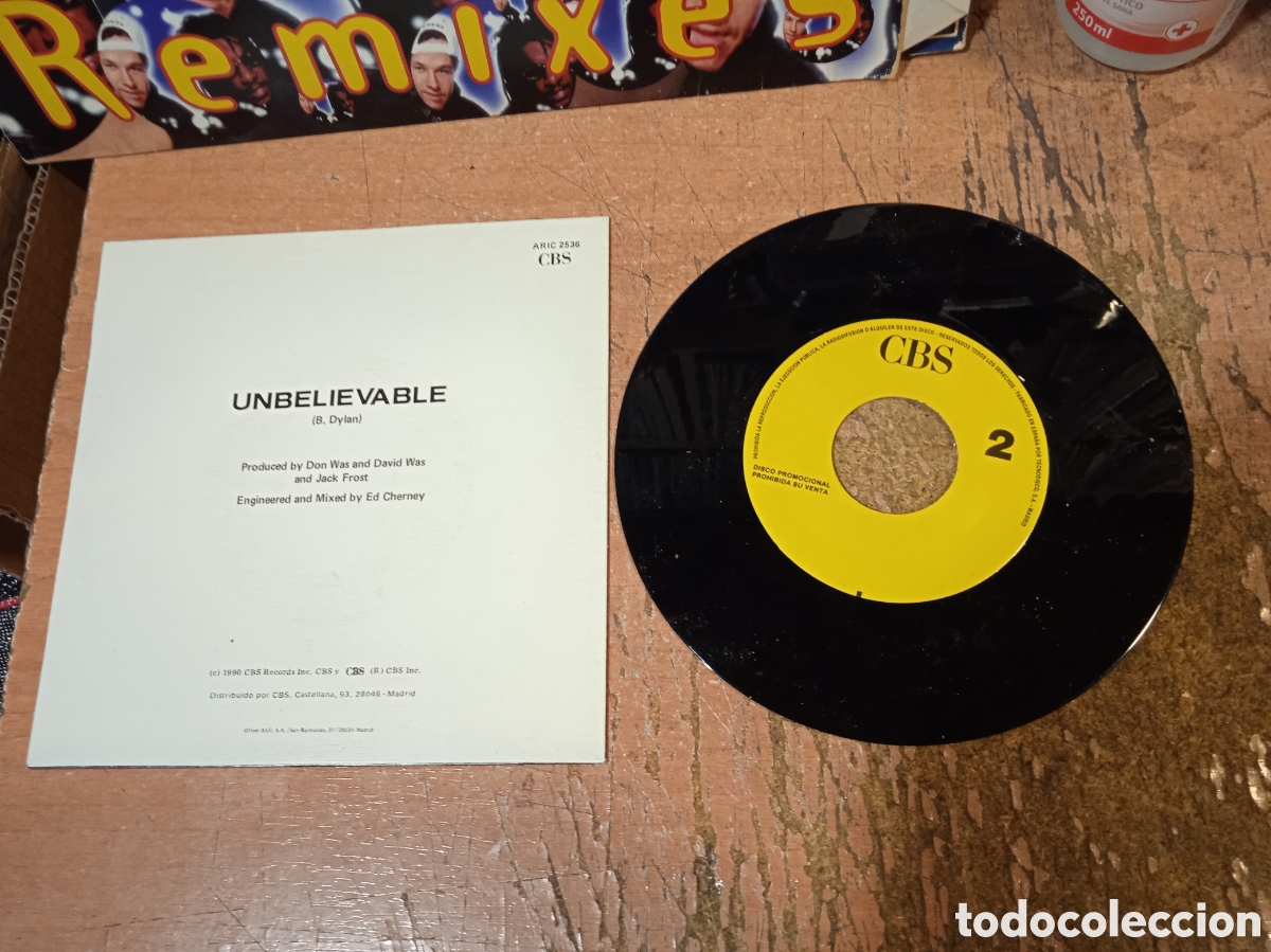 Discos de vinilo: BOB DYLAN - UNBELIEVABLE - SINGLE - PROMO - SPAIN - CBS - PFL - - Foto 2