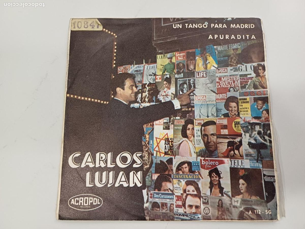 Discos de vinilo: CARLOS LUJAN/UN TANGO PARA MADRID/SINGLE. - Foto 1
