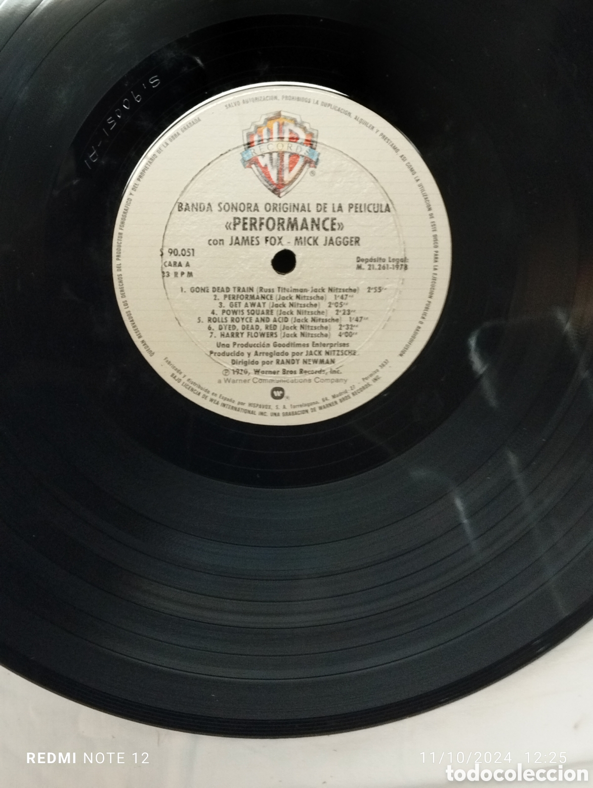 Discos de vinilo: PERFORMANCE, JAMES FOX-MICK JAGGER - Foto 4