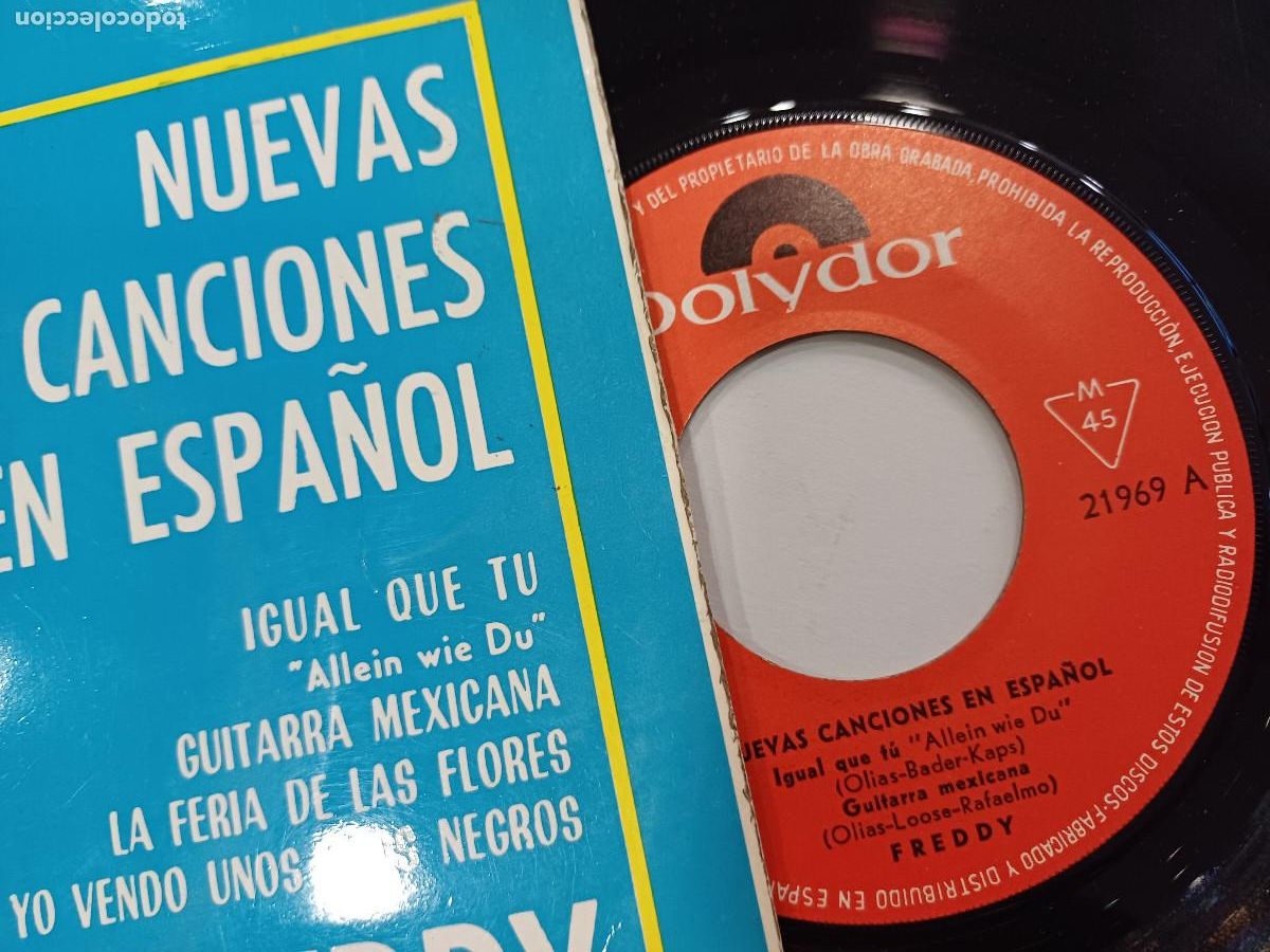 Discos de vinilo: FREDDY/IGUAL QUE TU/SINGLE. - Foto 2