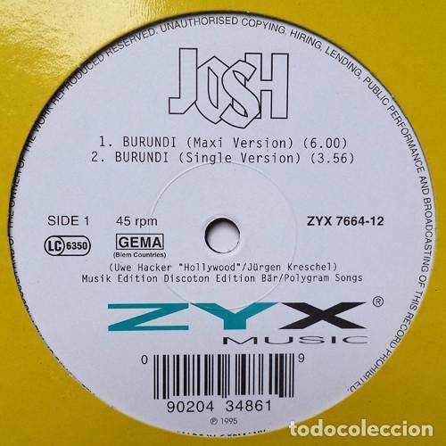 Discos de vinilo: Burundi / Infinity (12&rdquo; Maxi) - Josh - Foto 1