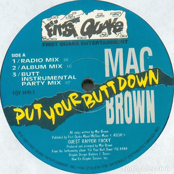 Discos de vinilo: Put Your Butt Down (12&rdquo; Maxi) - Mac Brown - Foto 1