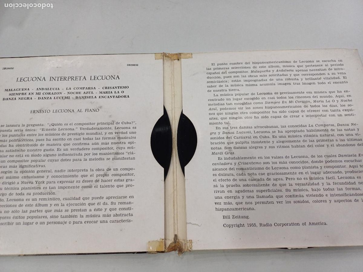 Discos de vinilo: LACUONA/MALAGUE&Ntilde;A/SINGLE DOBLE. - Foto 2