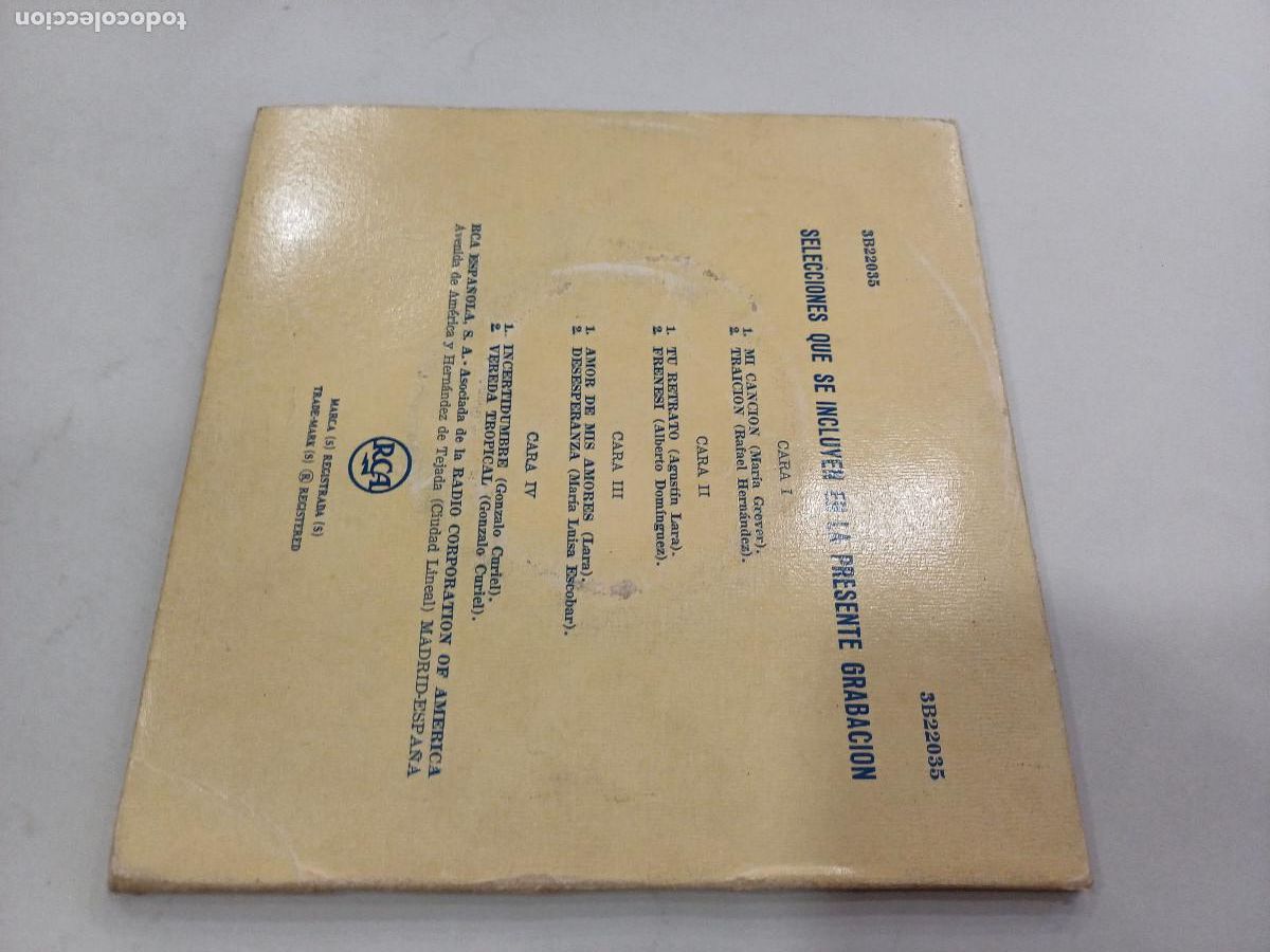 Discos de vinilo: ALFREDO SADEL/MI CANCION/SINGLE DOBLE. - Foto 4
