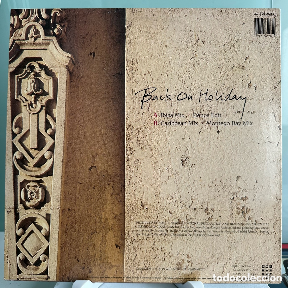 Discos de vinilo: Robbie Nevil - Back On Holiday (12&rdquo;, Maxi) - Foto 2