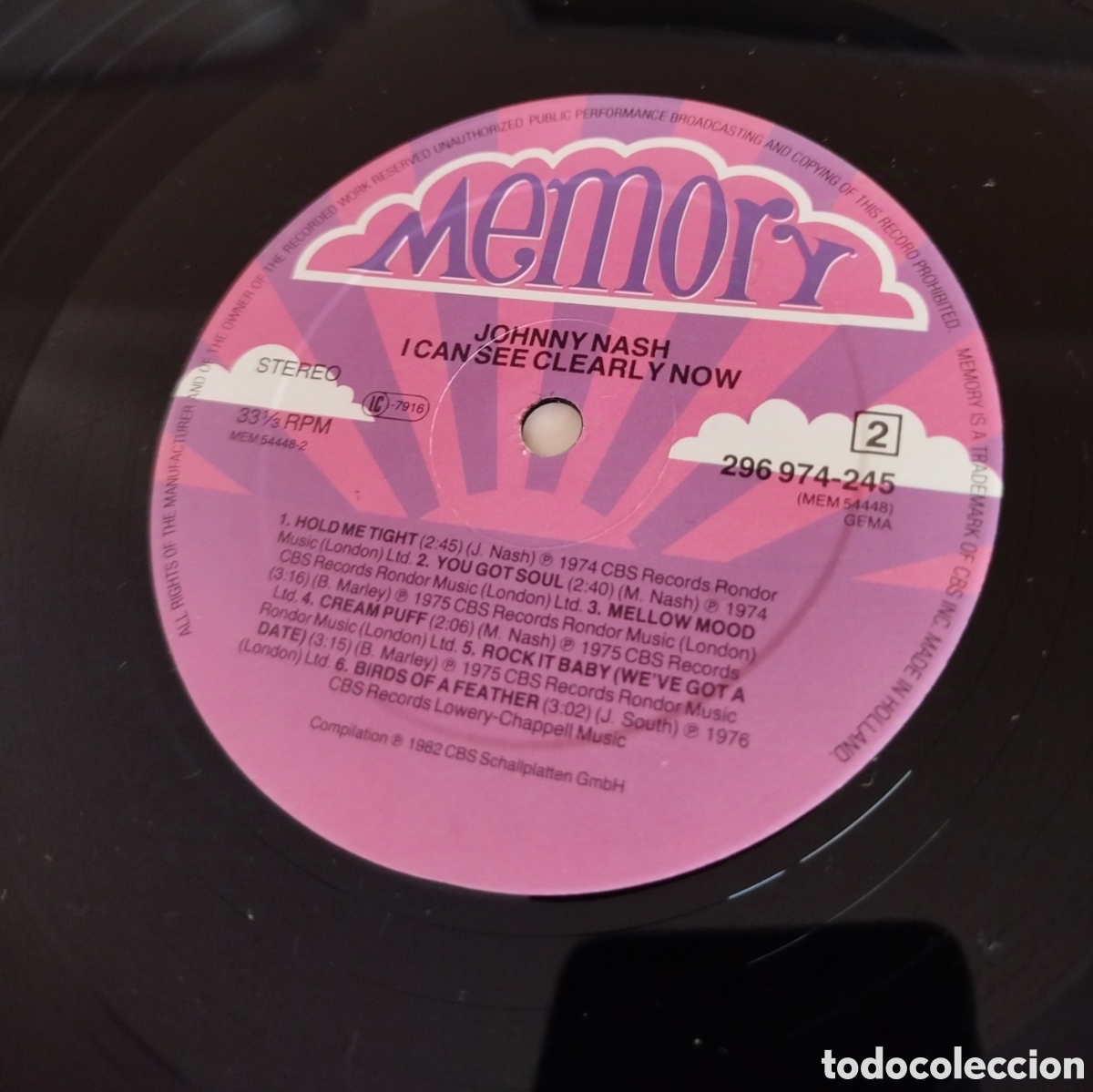 Discos de vinilo: Johnny Nash&nbsp;&ndash;&nbsp;I Can See Clearly Now - Foto 3