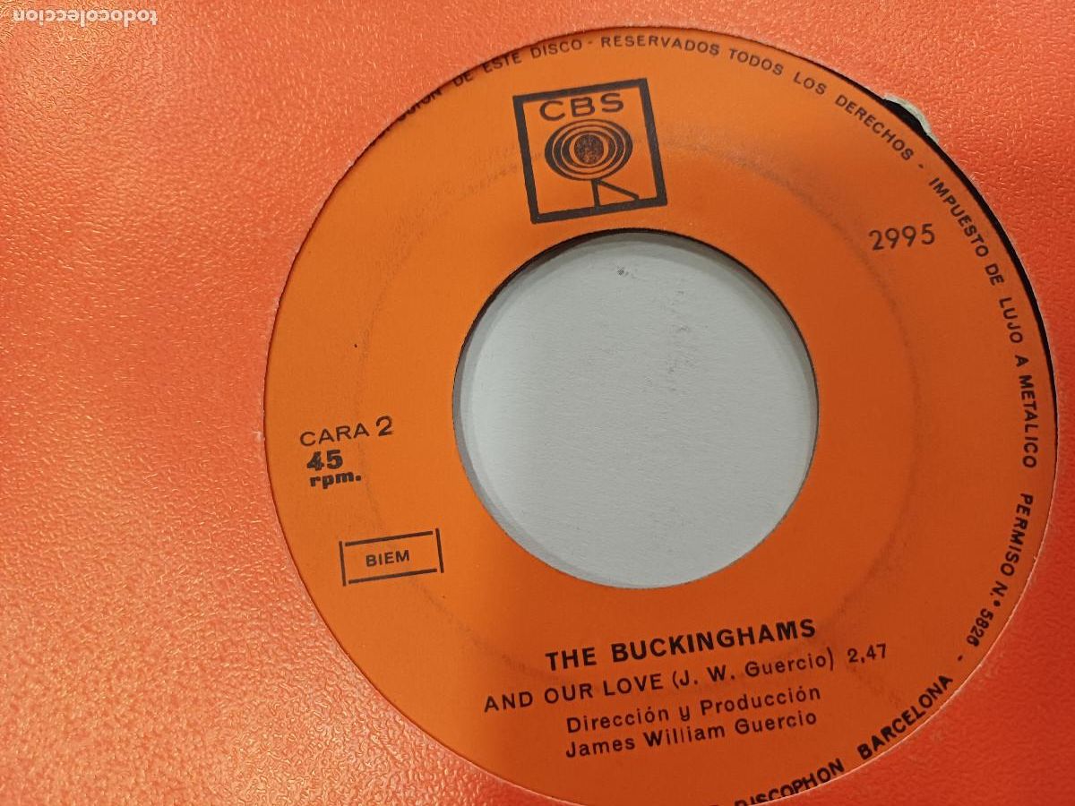 Discos de vinilo: THE BUCKINGHAMS/HEY BABY/SINGLE. - Foto 2