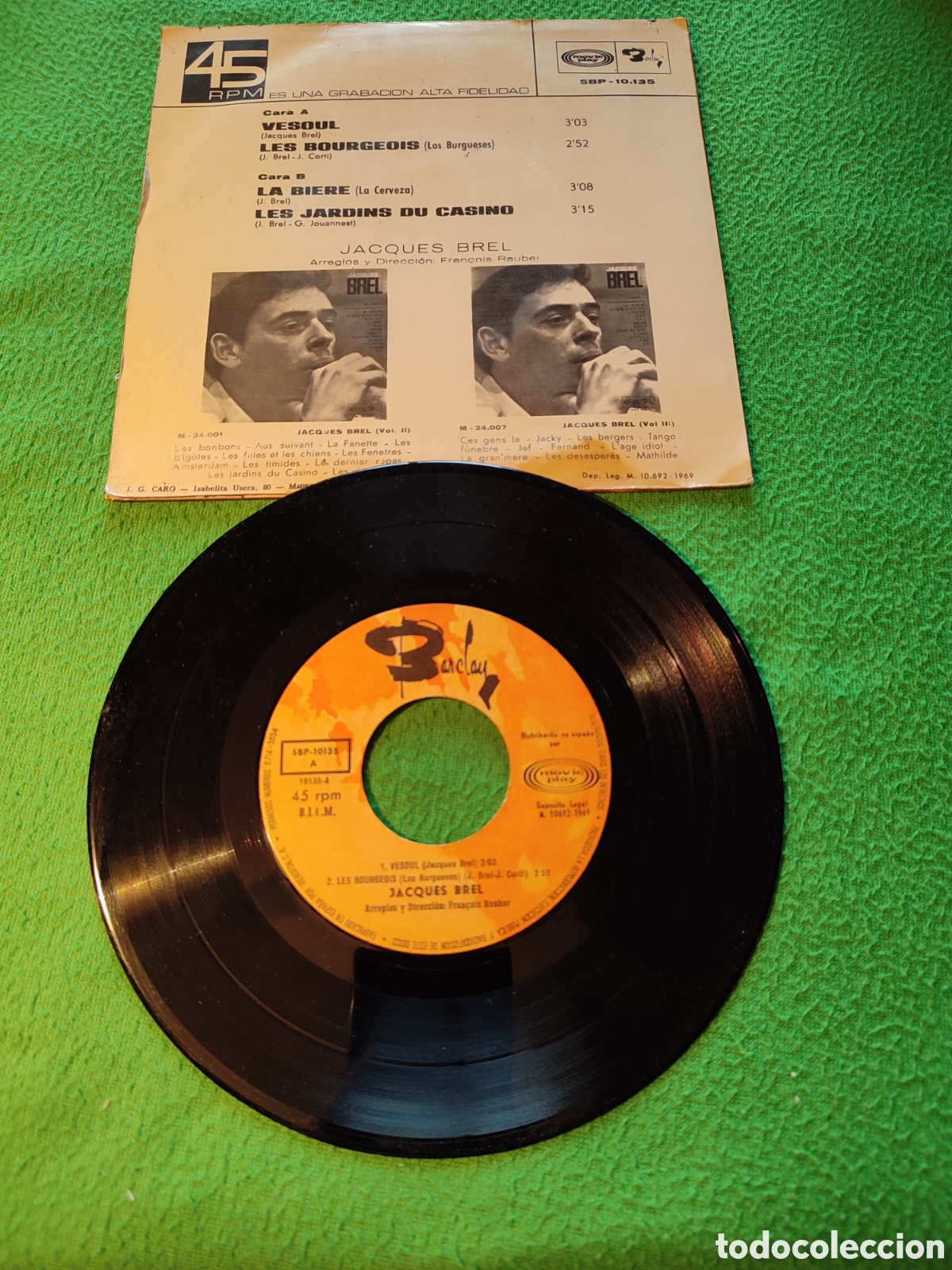 Discos de vinilo: Jacques Brel - Vesoul + 3 EP - Foto 2
