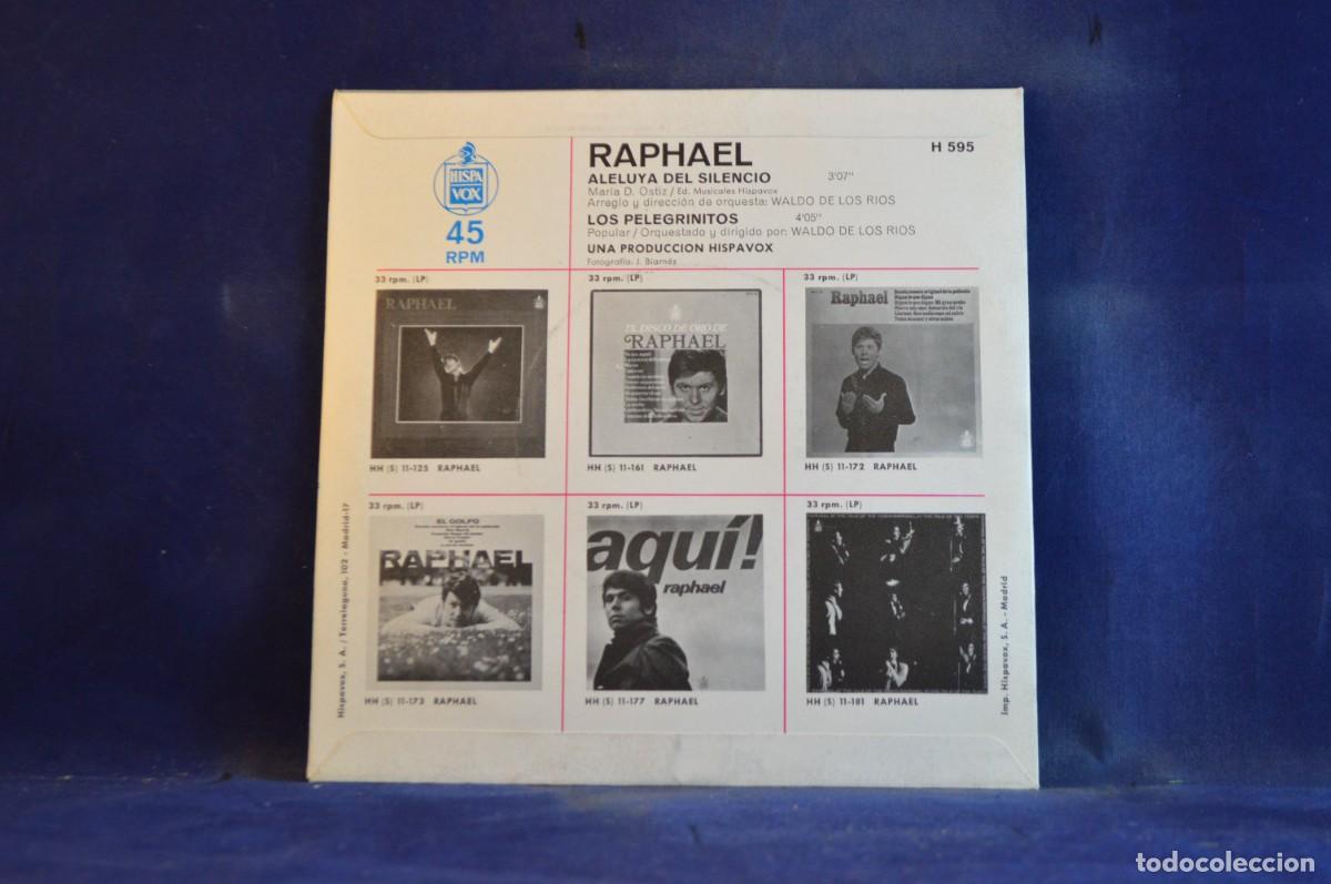 Discos de vinilo: RAPHAEL &ndash; ALELUYA DEL SILENCIO - LOS PELEGRINITOS - SINGLE - Foto 2