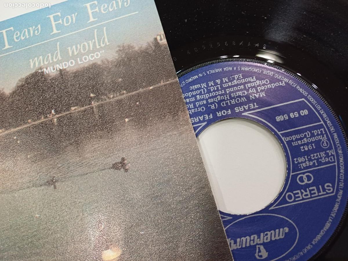 Discos de vinilo: TEARS FOR FEARS/MAD WORLD/SINGLE. - Foto 2