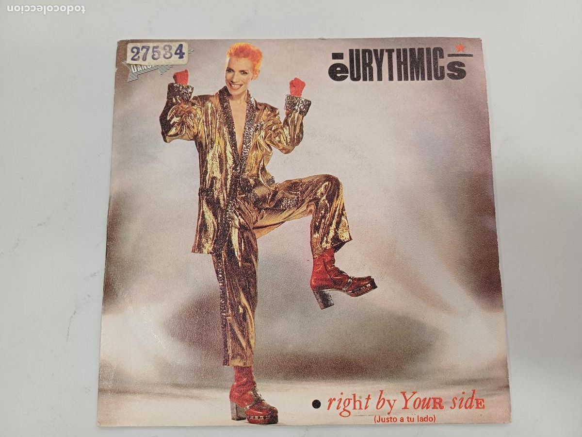 Discos de vinilo: EURYTHMICS/RIGHT BY YOUR SIDE/SINGLE PROMOCIONAL. - Foto 1