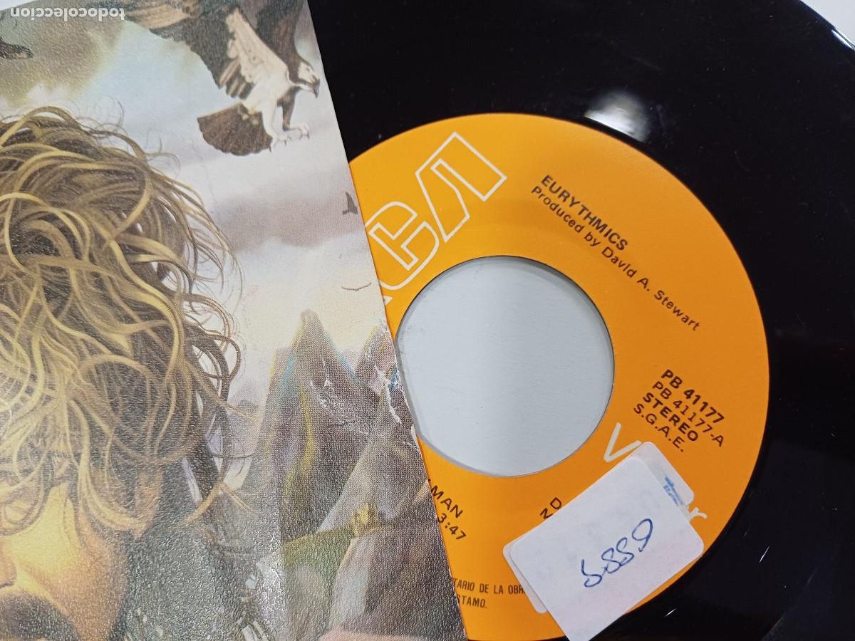 Discos de vinilo: EURYTHMICS/MISSIONARY MAN/SINGLE. - Foto 2